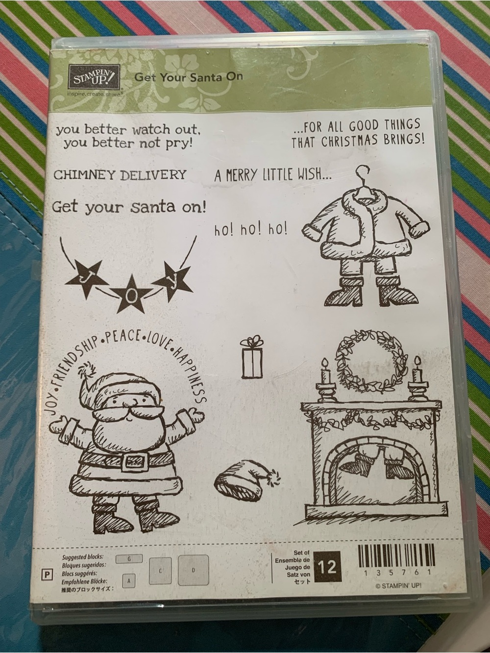 Stampin' Up! Get Your Santa On Clear Holiday Stamp Set